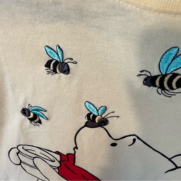 Disney Winnie the Pooh Embroidered Super Soft Yellow Tshirt, Medium - Picture 3 of 6